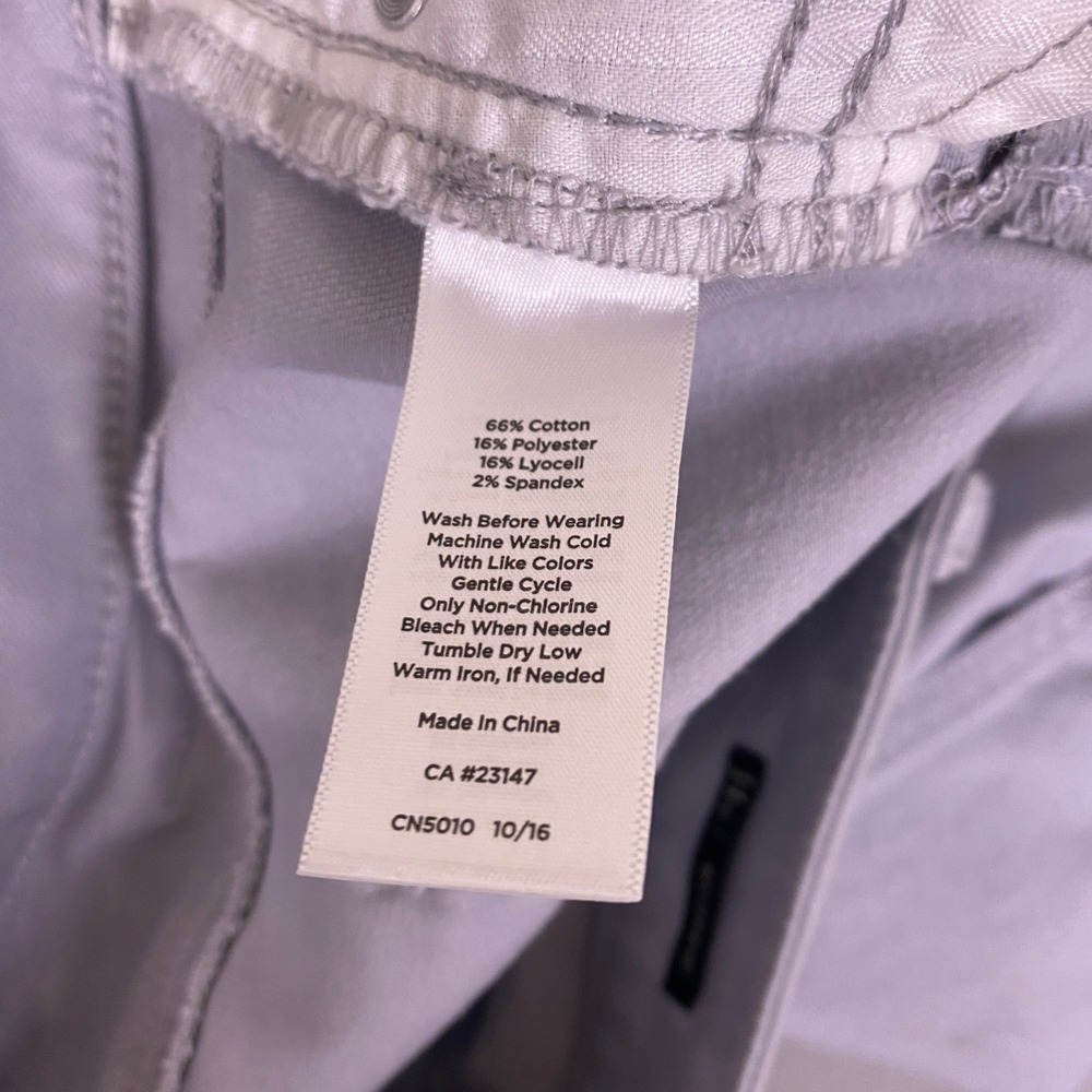Talbots Flawless Five-Pocket Boyfriend Pants 14W Light Gray Cotton Lyocell - Picture 4 of 12